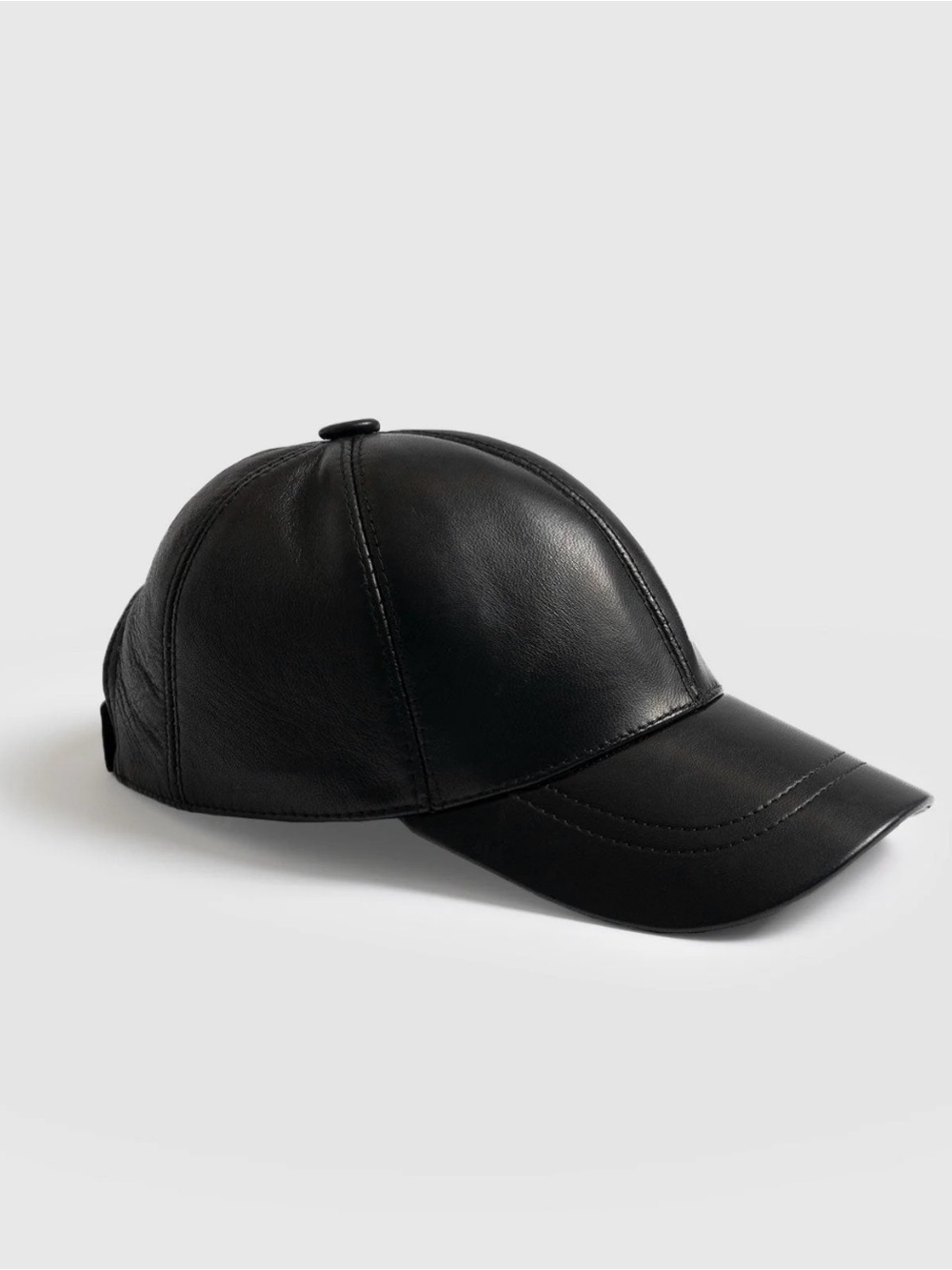 S+S Avalon Leather Baseball Cap - Black